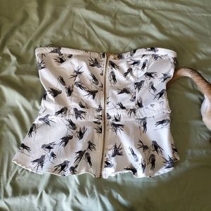 Forever 21 White Peplum Sleeveless Top